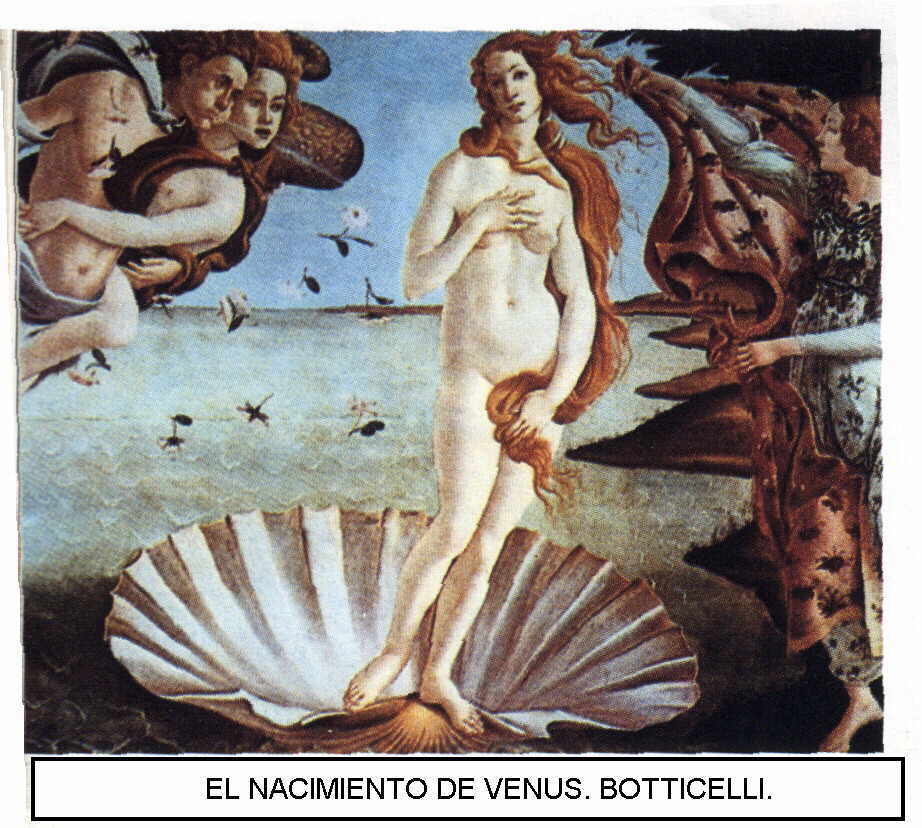 Nacimiento de Venus. Botticelli